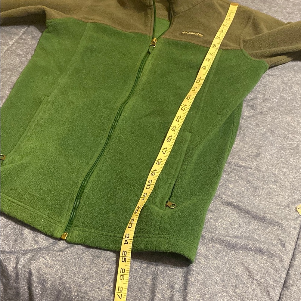 Columbia Jacket Green Gray Fleece Zip-Up - Picture 4 of 5